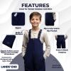 Lands’ End Boys Squall Waterproof Iron Knee Bib Snow Pants(Navy)