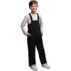 Lands’ End Boys Squall Waterproof Iron Knee Bib Snow Pants(Black)